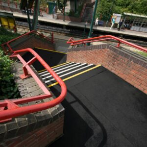 Grippy mat on a set of stairs