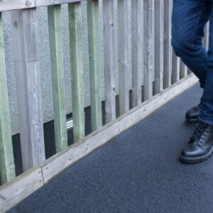 Man walking on High Duty Grit walkway